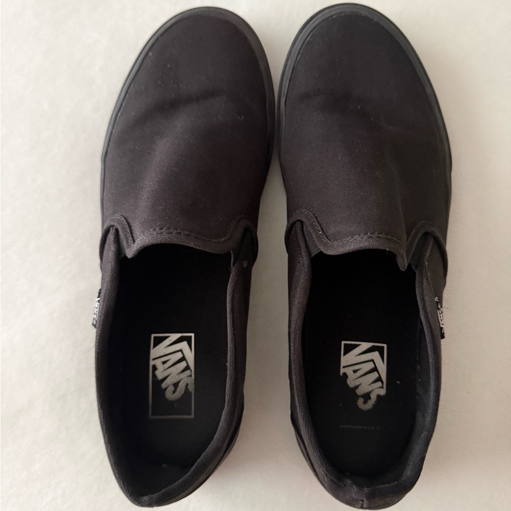 Women’s Black Classic Slip On Vans Size 10.5
